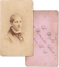Antique Portrait of Young Woman by L. Wright, Rhode Island - Rad Future