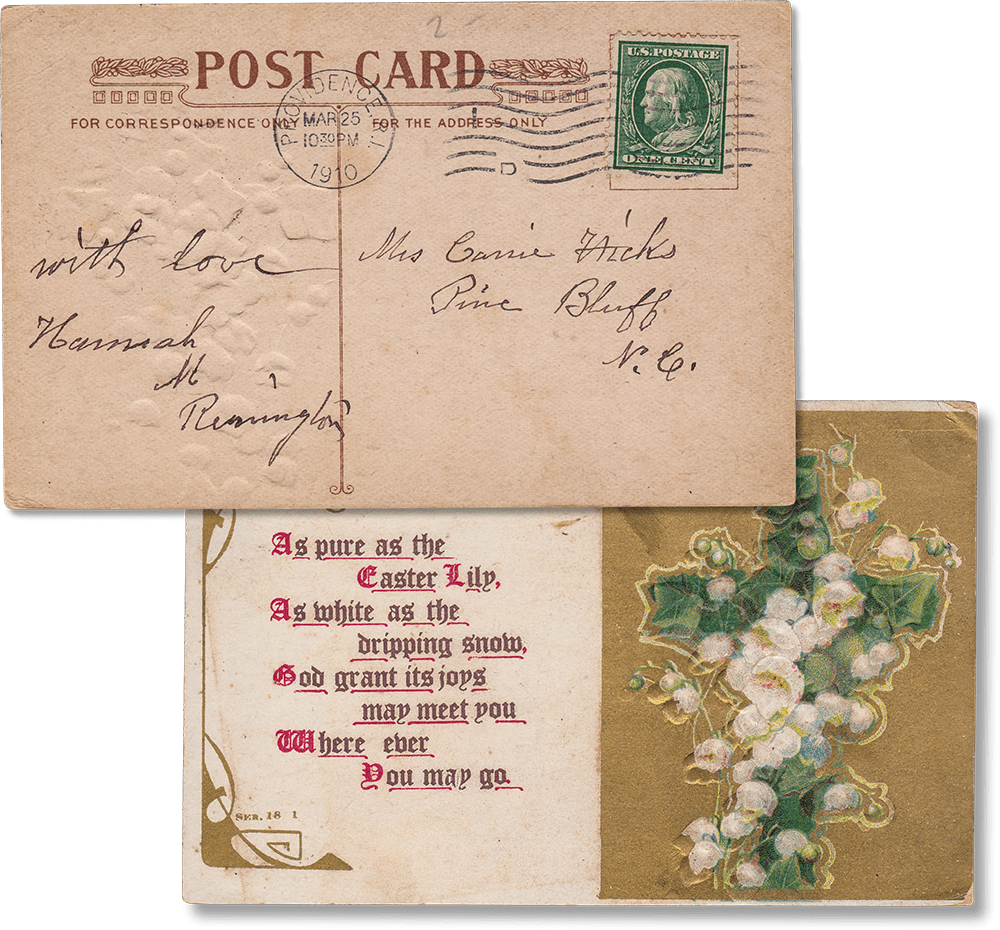 Antique Used Post Card, 1910, Easter, Providence, Rhode Island - Rad Future