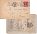 Antique Used Post Card, 1925, Christmas Cheer, California - Rad Future