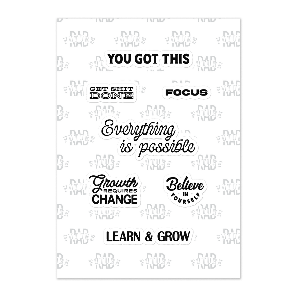Motivational Quotes Sticker sheet - Rad Future