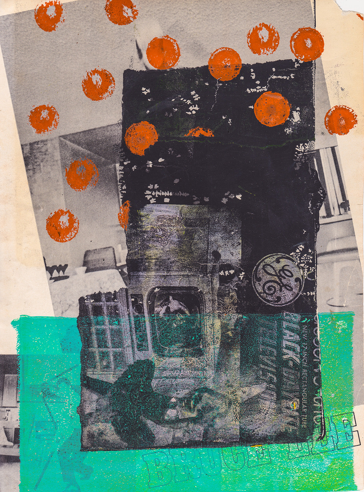 Gelli Plate Print 001 - Rad Future
