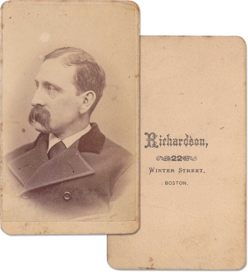 Antique Portrait of Man with Mustache by Rirhardson, Boston - Rad Future