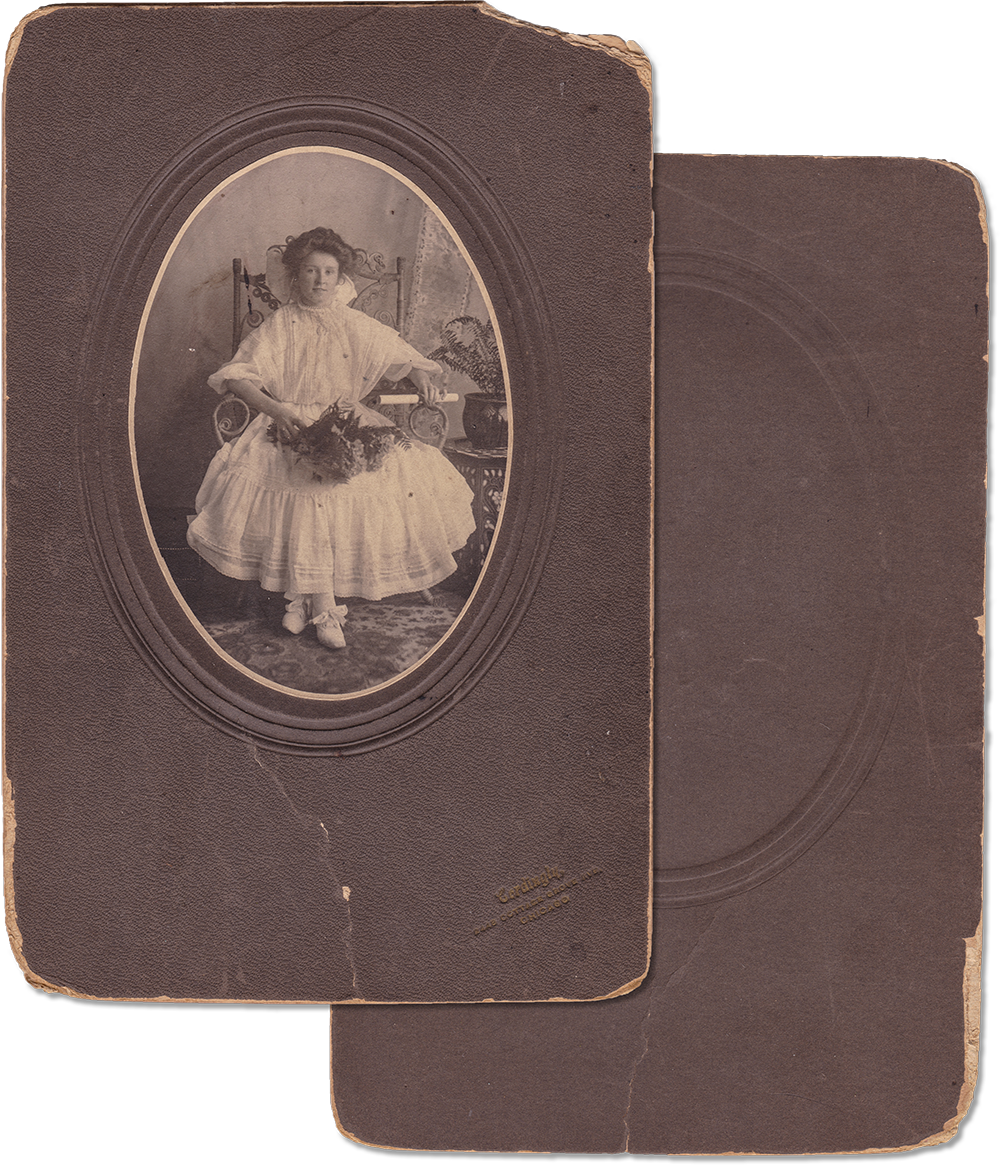 Antique Portrait of Young Woman by Cordingly, Chicago - Rad Future