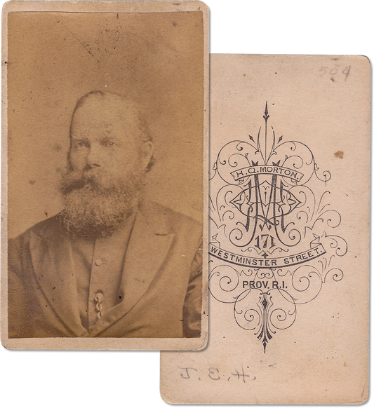 Antique Portrait of Bearded Man by H.Q. Morton, Providence, Rhode Island - Rad Future