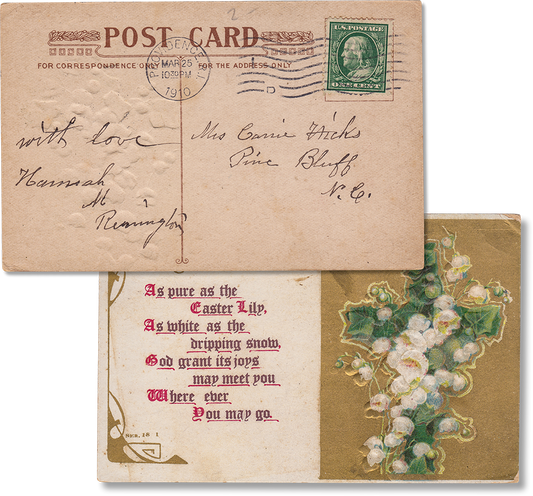 Antique Used Post Card, 1910, Easter, Providence, Rhode Island - Rad Future