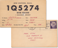 Vintage Amateur Radio Card QSL 1Q5274, New Bedford, Massachusetts 1962 - Rad Future