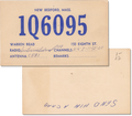 Vintage Amateur Radio Card QSL 1Q6095, New Bedford, Massachusetts 1960's - Rad Future