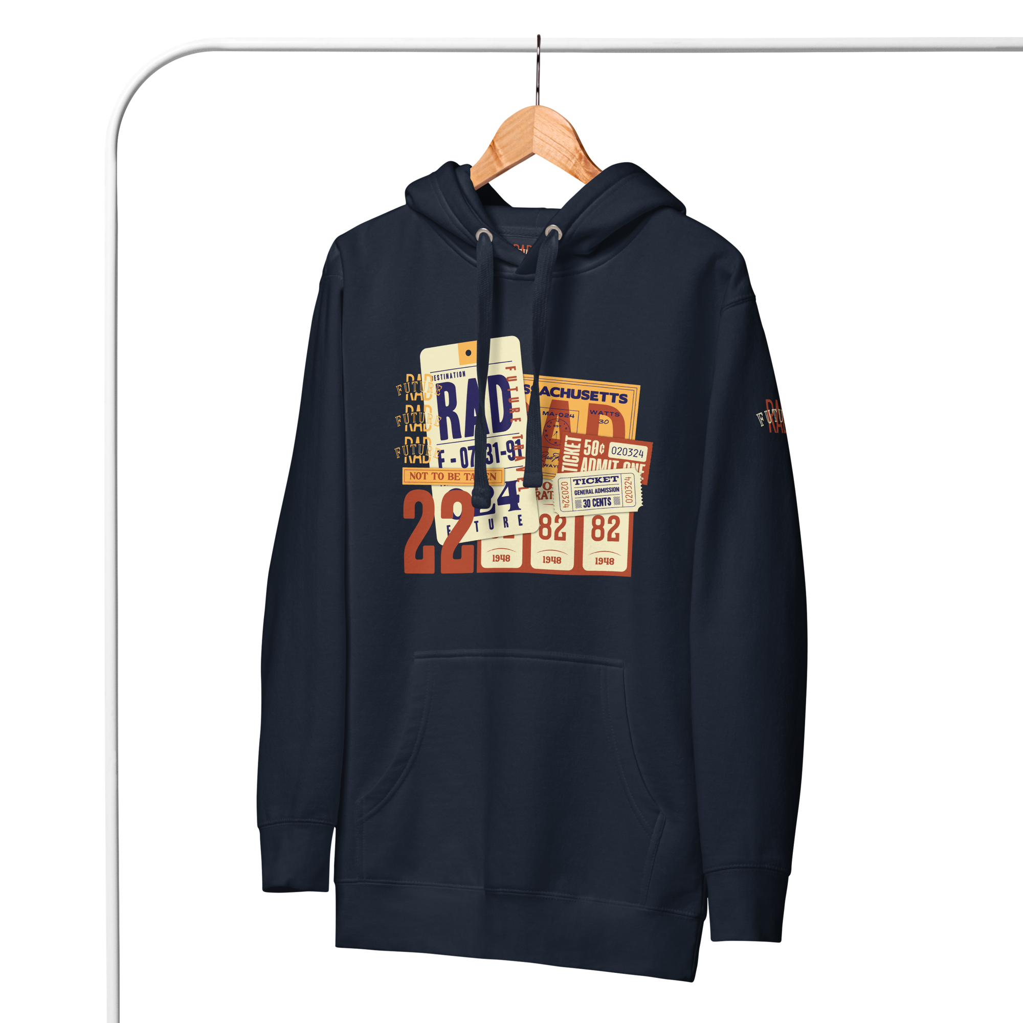 Unisex Hoodie - Vintage Inspired Digital Collage - Rad Future