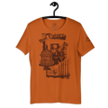 Orange/Brown Vintage Distressed Unisex t-shirt Design - Rad Future