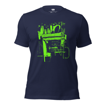 Mind - Lime Green on Navy Unisex t-shirt - Rad Future