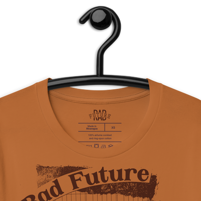 Orange/Brown Vintage Distressed Unisex t-shirt Design - Rad Future